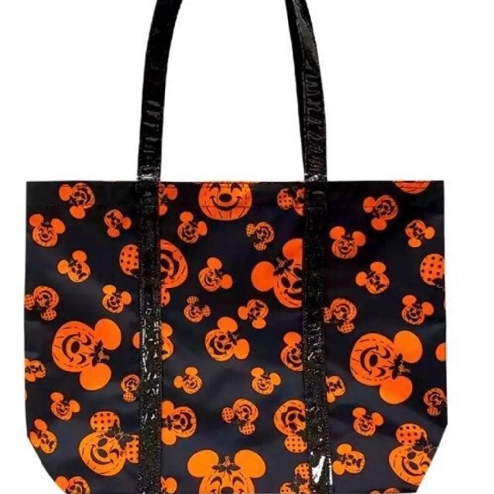 Disney Halloween Mickey and Minnie Mouse Jack-o'-Lantern Tote NWT